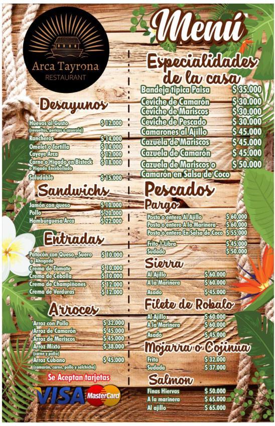 Arca Tayrona Restaurant & Hostal Los Naranjos Zewnętrze zdjęcie